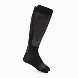 Skisocken  Mico Light Weight Superthermo Natural Merino Ski black grey