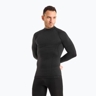 Herren Thermoaktivshirt Mico Odor Zero Mock Neck nero