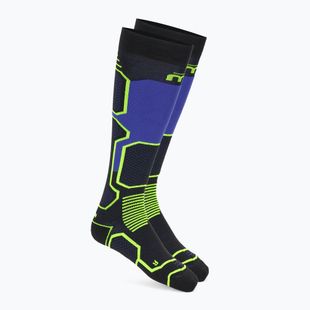 Skisocken Mico Medium Weight Warm Control Ski black/fluorescent yellow