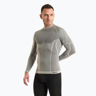 Herren Thermoaktivshirt Mico Odor Zero Rundhals grigio