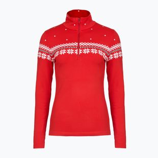 Thermoaktiver Sweatshirt Hoodie Damen Newland Hilde Half Zip red/white
