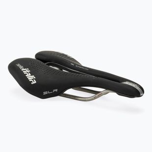 Selle Italia Max SLR Boost Gel Superflow Fahrradsattel, TI 316 Rail, Fibra-Trek, Light Gel schwarz