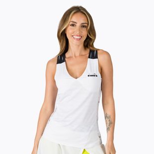 Damen Tennis-Shirt Diadora Clay weiß 102.174118