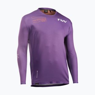 Herren Northwave Edge 2 Radfahren Longsleeve dunkel lila/orange