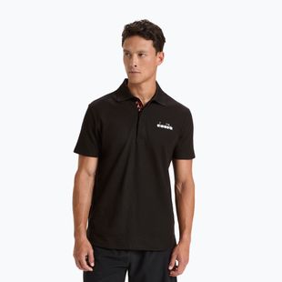 Herren Tennis-Poloshirt Diadora Statement schwarz 102.176856
