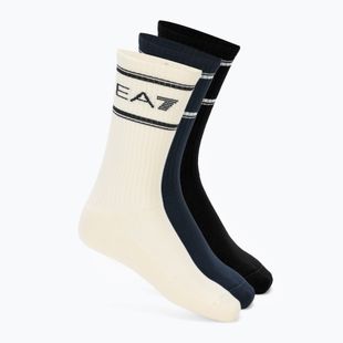 EA7 Emporio Armani Zug Socken Schwamm 3 Paar schwarz / Vanilleeis / armani blu