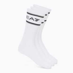 EA7 Emporio Armani Zug Socken Schwamm 3 Paar weiß / weiß / weiß