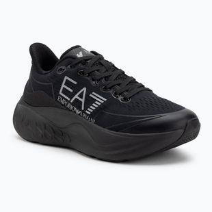 EA7 Emporio Armani Wave Cracking voll schwarz / Silber Schuhe