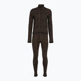 Damen-Set Funktionsunterwäsche EA7 Emporio Armani Ski Jacquard Knitted fancy brown animal print