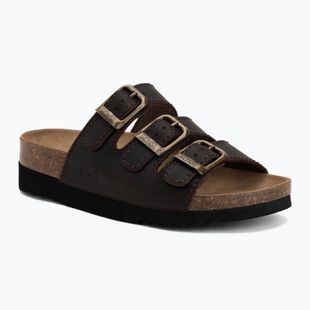 Damen-Pantoletten Scholl Rio Wedge Ad Med dark brown