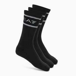 EA7 Emporio Armani Zug Socken Schwamm 3 Paar schwarz / schwarz / schwarz
