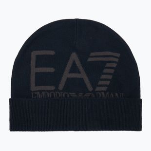 EA7 Emporio Armani Berg Sichtbarkeit Beanie Asphalt / schwarz Wintermütze