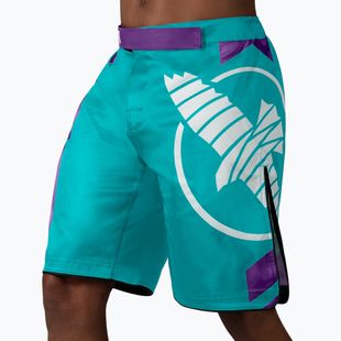Hayabusa Icon Fight teal/weiß Trainingsshorts