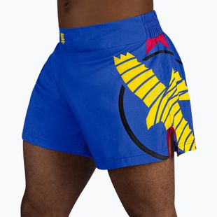 Hayabusa Icon Kickboxing Herren Trainingsshorts blau/gelb