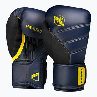 Hayabusa T3 navy/gelbe Boxhandschuhe