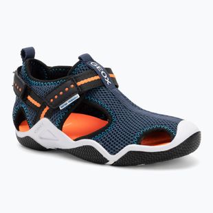 Sandalen Kinder Geox Wader navy/fluo orange