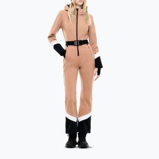 Damen-Skianzug EA7 Emporio Armani Pure Softshell Jumpsuit mocha mousse