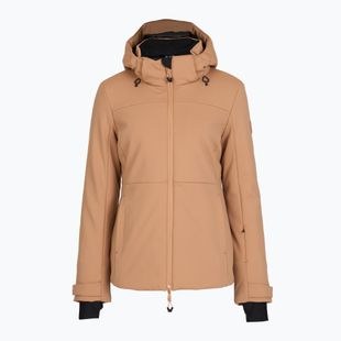 Damen-Skijacke EA7 Emporio Armani Pure Softshell mocha mousse