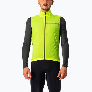 Fahrradweste Herren Castelli Squadra Stretch electric lime/dark gray