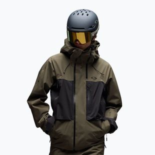 Herren-Snowboardjacke Oakley Baldface Gore-Tex deep olive/pitch black