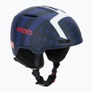 Skihelm Briko Aran USA matt tangaroa blue/biscay blue/cardinal red/white