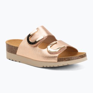 Damen-Pantoletten Scholl Montery 2 Straps Ad Med rose/gold