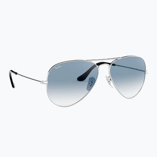 Sonnenbrille Ray-Ban Aviator Classic silver/light blue