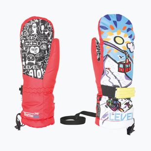 Kinder-Skihandschuhe Level Junior Mitt red