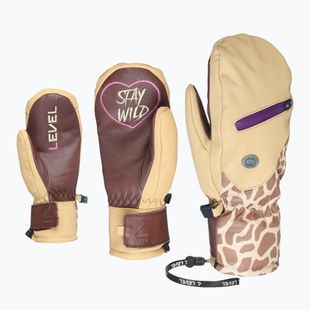 Damen-Snowboardhandschuhe Level Pulsar Mitt beige