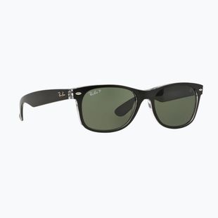 Sonnenbrille Ray-Ban New Wayfarer Classic matte black transparent/green g-15