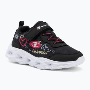 Kinderschuhe Champion Funfair Print G PS Low Cut new black/fluorescent pink/imperial light blue
