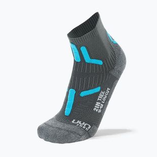 Damensocken Uyn Trekking 2IN Low Cut anthracite/turquoise