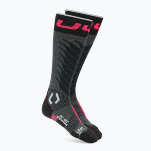 Herren Skisocken UYN Ski One Merino anthracite/pink
