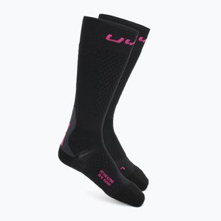 Damen Skisocken UYN Ski One Alpine Merino black/pink