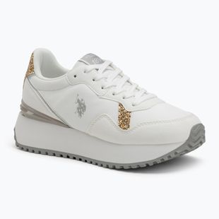 Schuhe Damen U.S. Polo Assn. BAYLE003C white/gold