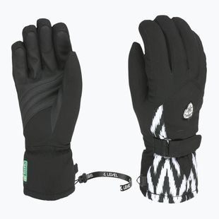 Damen-Skihandschuhe Level Hero W black/white