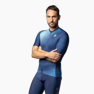 Herren Radtrikot Alé Optisch blau