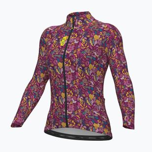 Damen Fahrradtrikot Alé Flowery LS Jersey rosa/pink
