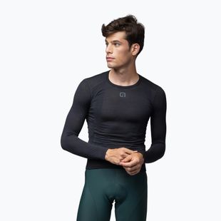 Herren-Radunterhemd Alé Merino LS nero/black