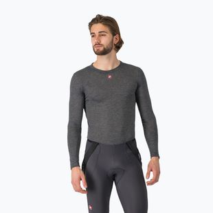 Herren-Radlongsleeve Castelli Medio Base Layer melange gray