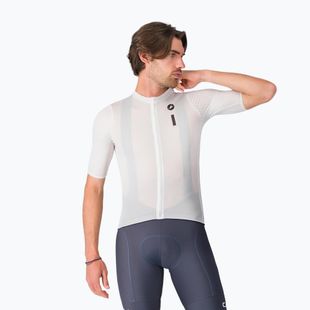 Herren Fahrradtrikot Castelli Drittone Logo white/black