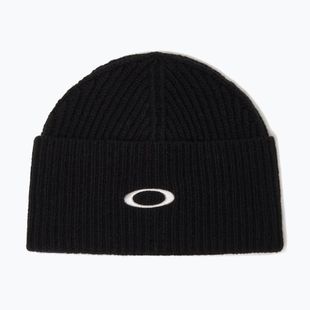 Wintermütze Oakley Ellipse Ribbed Beanie blackout