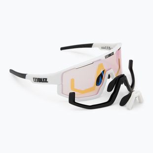 Sonnenbrille Bliz Fusion Nano Optics Nordic Light matt white/ coral/ orange w blue multi