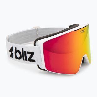 Skibrille Bliz G001S matte white/brown/red multi