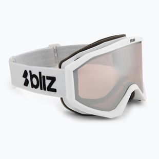Skibrille Bliz Liner matte white/pink/silver mirror
