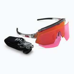 Sonnenbrille Bliz Breeze transparent dark grey/brown red multi