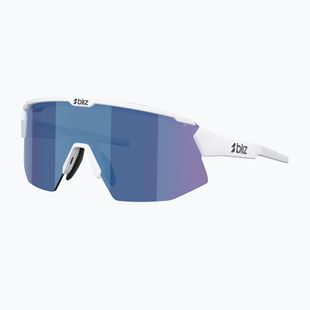 Sonnenbrille Bliz Breeze matte white/smoke blue multi/pink