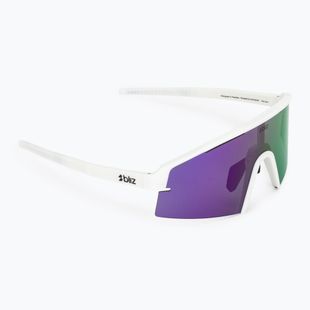 Sonnenbrille Bliz P006S matte white/smoke purple mirror