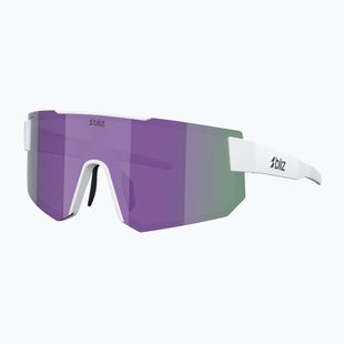 Sonnenbrille Bliz P005S matte white/smoke purple mirror