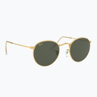 Sonnenbrille Ray-Ban Round Metal gold/green g-15